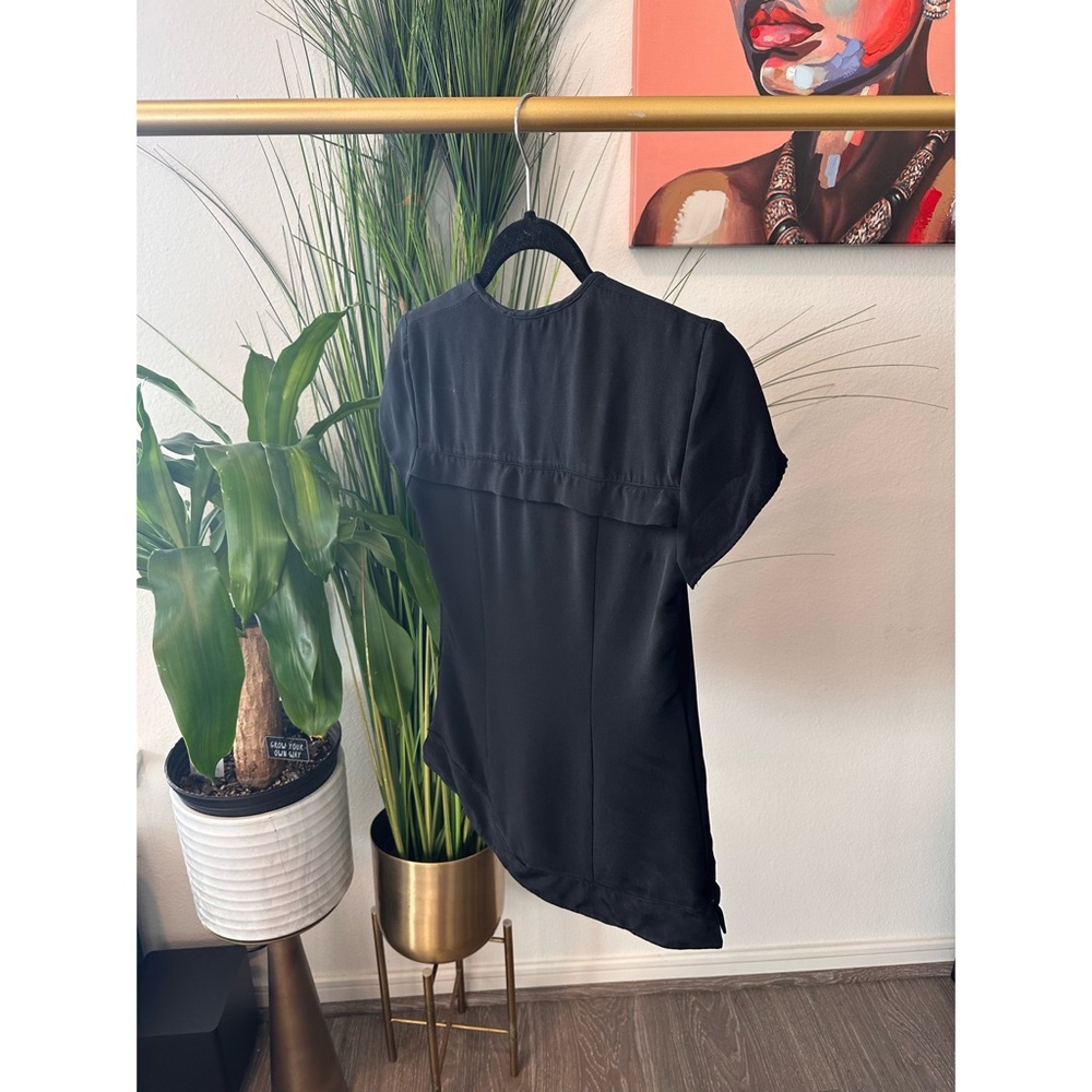 Derek Lam Silk 100% Silk Cap Sleeve U-Neck Blouse - IT Size 38/US 2 - Picture 5 of 11